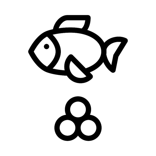 Sea Fish Caviar Icon Vector. Outline Sea Fish Caviar Sign. Isolated Contour Symbol Illustration