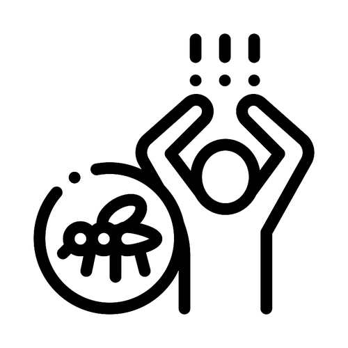 Human Mosquito Icon Vector. Outline Human Mosquito Sign. Isolated Contour Symbol Illustration