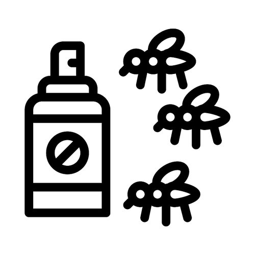 Mosquito Spray Icon Vector. Outline Mosquito Spray Sign. Isolated Contour Symbol Illustration