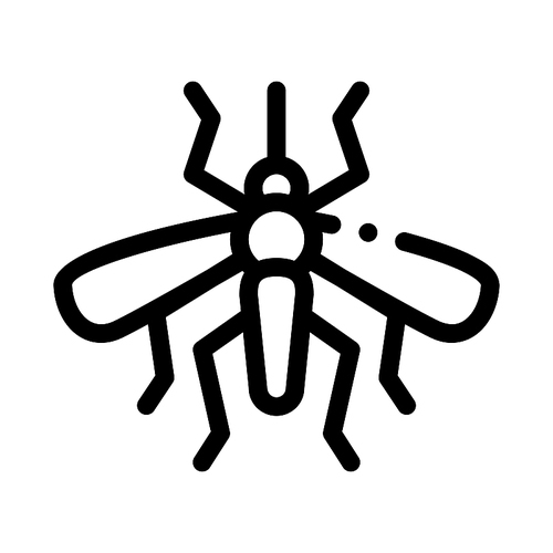 Mosquito Insect Icon Vector. Outline Mosquito Insect Sign. Isolated Contour Symbol Illustration