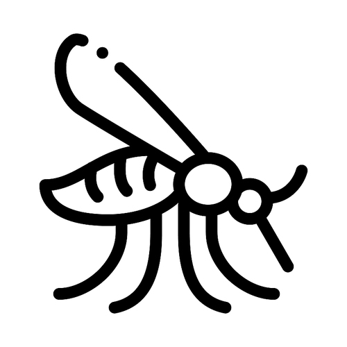 Malaria Mosquito Icon Vector. Outline Malaria Mosquito Sign. Isolated Contour Symbol Illustration