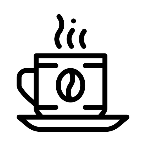 Coffee Cup Drink Icon Vector. Outline Coffee Cup Drink Sign. Isolated Contour Symbol Illustration