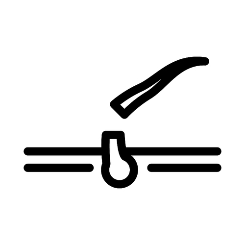Broken Hair Icon Vector. Outline Broken Hair Sign. Isolated Contour Symbol Illustration