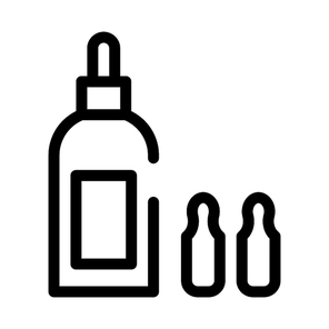 Bottle Capsules Icon Vector. Outline Bottle Capsules Sign. Isolated Contour Symbol Illustration