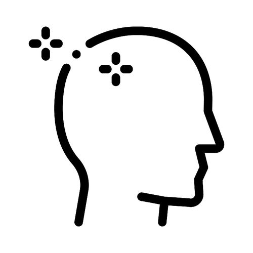 Baldheaded Man Icon Vector. Outline Baldheaded Man Sign. Isolated Contour Symbol Illustration