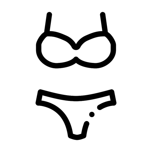 Swimming Suit Icon Vector. Outline Swimming Suit Sign. Isolated Contour Symbol Illustration