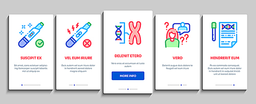 Paternity Test Dna Onboarding Mobile App Page Screen. Man And Woman Silhouette, Chemistry Laboratory Test And Chromosome Concept Illustrations