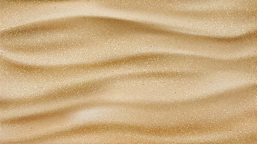 Desert Relief Sand With Waves Background Vector. Grainy Sand Dunes. Material Construction Purposes In Cement Or Concrete. Natural Sandy Wilderness Land Scape Pattern Template Realistic 3d Illustration