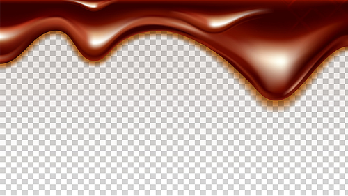 Flowing Sticky Sweet Chocolate Cocoa Cream Vector. Delicious Drip Liquid For Ice Cream, Wafer Biscuit Or Cracker Dessert. Confectionery Texture Concept Template Realistic 3d Illustration