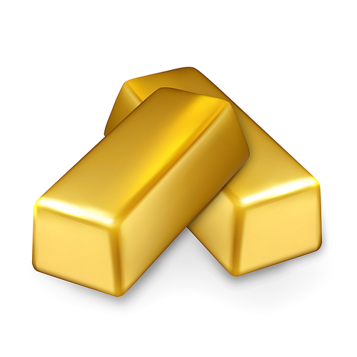 Gold Bar Stack Finance Investment Treasure Vector. Pure Golden Metal Bar Bullion Heap. Luxury Expensive And Precious Ingot Metallic Brick Bank Reserve Template Realistic 3d Illustration