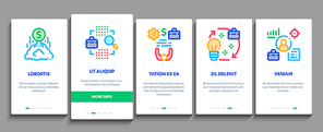 Entrepreneur Business Onboarding Mobile App Page Screen Vector. Entrepreneur Businessman And Agreement, Idea And Work, Money Growth Arrow And Case Color Illustrations