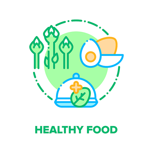 Healthy Food Vector Icon Concept. Artichoke Agricultural Vegetable, Chicken Or Quail Eggs And Bio Natural Dish Food. Dietary Cooked Cereal Or Salad Delicious Nutrition Color Illustration