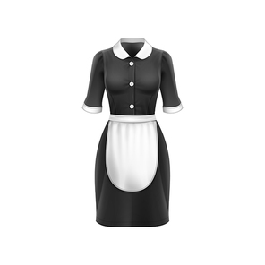 Dress black girl. Party silhouette. Apparel shop. Friendly background dress. 3d realistic vector