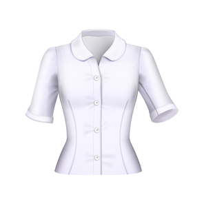 Blouse female top mock up. Fashion design blouse. 3d realistic vector