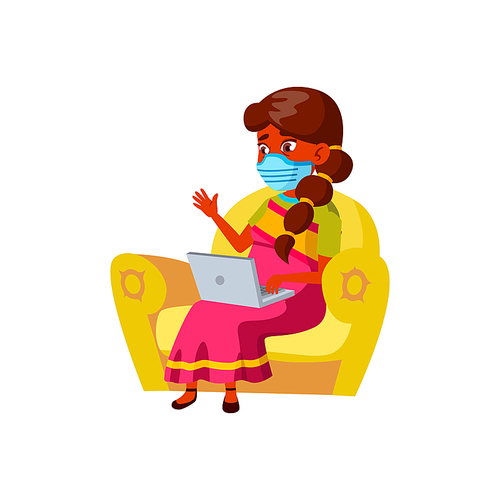 old woman wearing mask. pandemic lockdown. pneumonia care. senior female portrait. vector character flat cartoon Illustration
