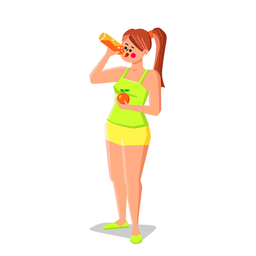 booster drink, immune food. juice booster soda. vitamin system. fruit healthy water with ginger, curcuma, kadha, goji. vector character flat cartoon Illustration