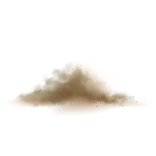 Dust Particles Grains Of Sand Explosion Vector. Sea Coast Natural Beach Sandy Dust, Desert Wind Splash Effect. Air Smoke Environmental Pollution Texture Template Realistic 3d Illustration
