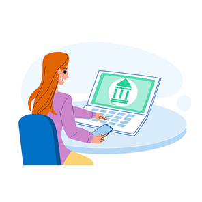 online banking payment. bank digital money. card pay. finance transfer character web flat cartoon illustration