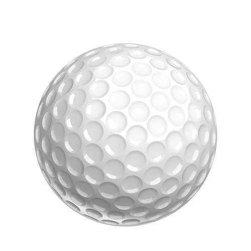 Golf Ball For Playing Sport Game On Meadow Vector. Golf Ball Accessory For Play Active Hobby. Player Golfing Recreation Time Outdoor Or Tournament Template Realistic 3d Illustration