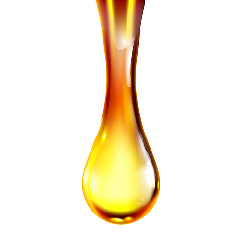 Oil Drop Petroleum Industrial Lubrication Vector. Engine Lubricant Oil Drop Or Fuel Dripping, Industry Petrol Production Droplet Falling From Canister. Template Realistic 3d Illustration