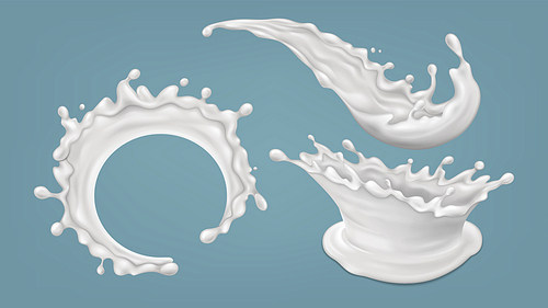 Splash milk liquid vector. Drop cream. Yougurt drink. White dairy wave. Milky fresh splash. Abstract liquid. calcium food product. 3d realistic illustration