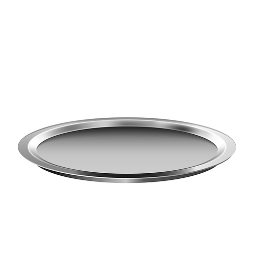 dish plate metal food. restaurant tray. cooking cloche empty 3d realistic vector