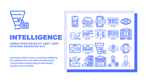Business Intelligence Technology Landing Web Page Header Banner Template Vector Business Intelligence Analysis And Analytics Chart And Infographic, Digital Strategy And Science, Trade Illustration
