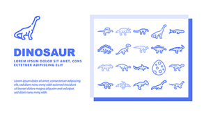 Dinosaur Wild Animal Landing Web Page Header Banner Template Vector. Spinosaurus And Arrhinoceratops, Ankylosaurus And Mosasaurus Prehistoric Dinosaur Illustration