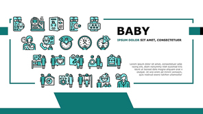 Baby Sitting Work Occupation Landing Web Page Header Banner Template Vector. Woman Babysitter Baby Sitting Playing Games With Child, Education Courses And Teaching Kid, Night Hourly Time Illustration