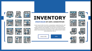 Inventory Analytics And Report Landing Web Page Header Banner Template Vector. Inventory Movement Pending And History Reporting, Gas Safety And Energy Performance Certificates, Sales Illustration