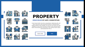 Property Maintenance And Repair Landing Web Page Header Banner Template Vector. Property Furniture Fixing And Electronic Appliance Installation, Kitchen Refurbishment, WindscreenRepairing Illustration