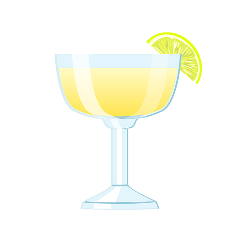margarita cocktail cartoon. drink glass, classic tequila frozen lime, mexican salt margarita cocktail vector illustration