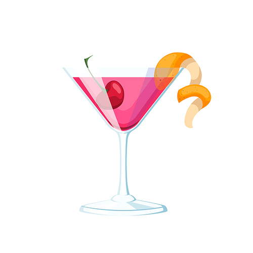 cocktail drink cartoon vector. alcohol glass, martini party, summer bar, beach beverage cocktail drink vector illustration