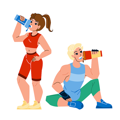 gym water vector. sport bottle, exercise workout drink, training person gym water character. people flat cartoon illustration