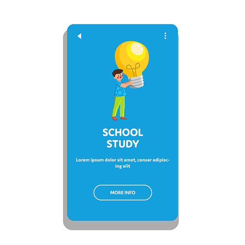 school study vector. class lesson, internet teacher, classroom laptop school study web flat cartoon illustration