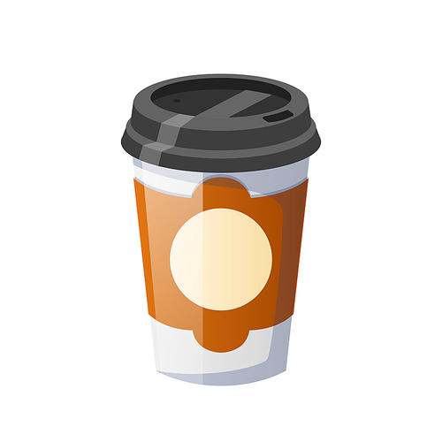 disposable coffee to go cartoon. paper drink, takeaway hot latte, cfe mug disposable coffee to go vector illustration