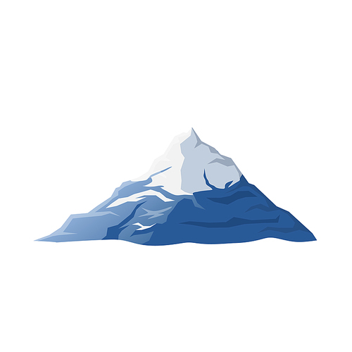 mountain snow cartoon. winter landscape, blue ice, sky peak, hill range mountain snow vector illustration