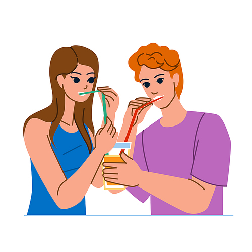 couple juice vector. home man, love woman, breakfast morning, kitchen happy, adult food, indoors together, male togetherness couple juice character. people flat cartoon illustration