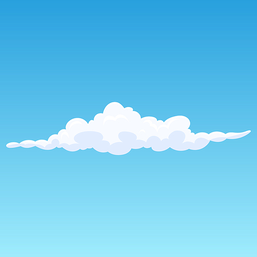 wind cloud cartoon vector sky weather, cloudy air, summer storm flat cartoon color illustration