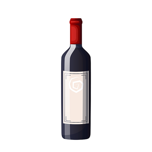 wine bottle cartoon. glass drink, red grape, alcoohol old menu, wineryy wine bottle vector illustration