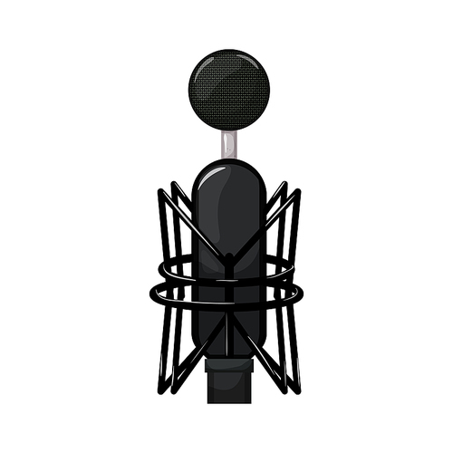 karaoke mic microphone music cartoon. karaoke mic microphone music sign. isolated symbol vector illustration