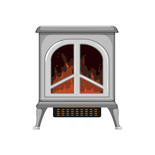 flame fireplace cartoon. flame fireplace sign. isolated symbol vector illustration