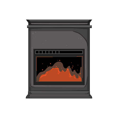 chimney fireplace cartoon. chimney fireplace sign. isolated symbol vector illustration