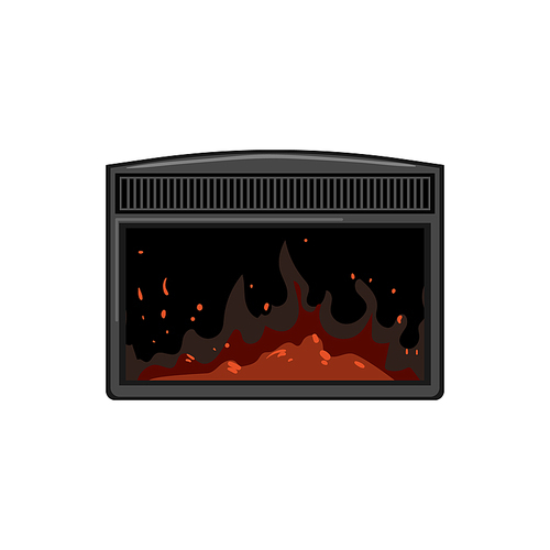 brick fireplace cartoon. brick fireplace sign. isolated symbol vector illustration