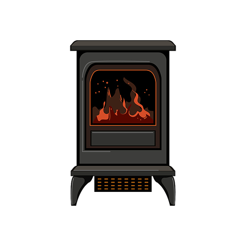 house fireplace cartoon. house fireplace sign. isolated symbol vector illustration