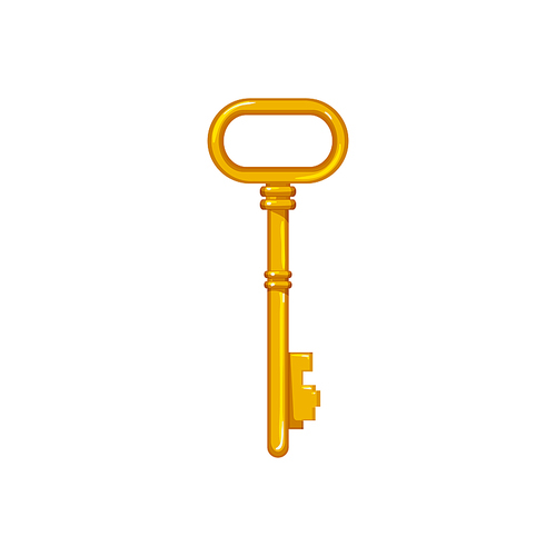 lock key vintage cartoon. lock key vintage sign. isolated symbol vector illustration