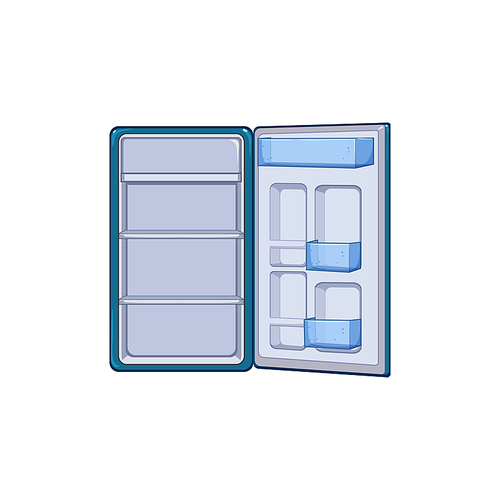 door fridge refrigerator cartoon. door fridge refrigerator sign. isolated symbol vector illustration