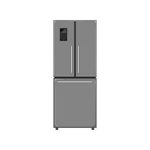 white fridge refrigerator cartoon. white fridge refrigerator sign. isolated symbol vector illustration
