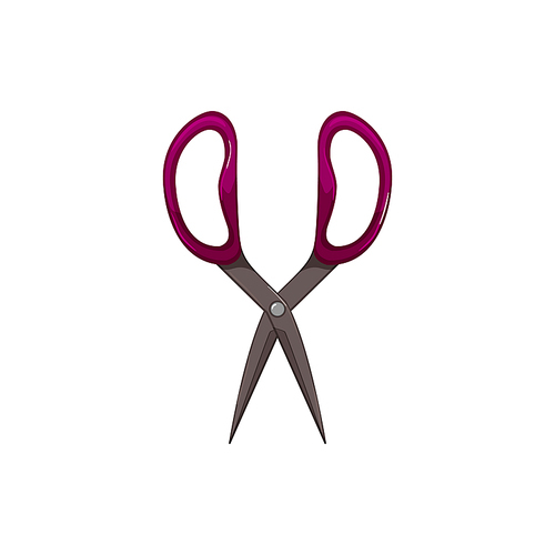 open scissor cut cartoon. open scissor cut sign. isolated symbol vector illustration