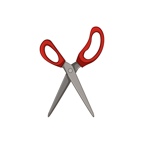 barber scissor cut cartoon. barber scissor cut sign. isolated symbol vector illustration